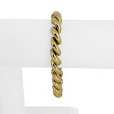 14k Yellow Gold 18.5g Ladies Polished 8mm San Marco Link Bracelet Italy 7"