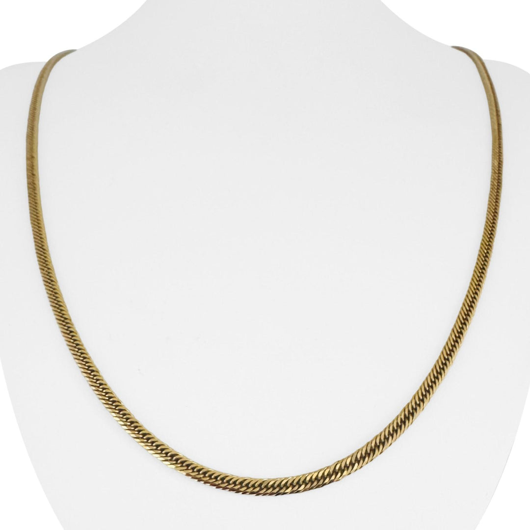 18k Yellow Gold 14.5g Solid Vintage 3mm Tight Curb Link Chain Necklace 24"