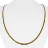 18k Yellow Gold 14.5g Solid Vintage 3mm Tight Curb Link Chain Necklace 24"
