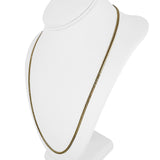 18k Yellow Gold 14.5g Solid Vintage 3mm Tight Curb Link Chain Necklace 24"