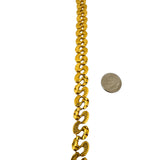 24k Pure Yellow Gold 25.5g Solid Heavy 10mm Fancy Link Bracelet 6.5"