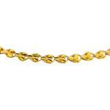 24k Pure Yellow Gold 10.6g Solid Diamond Cut Fancy Link Chain Necklace 17"