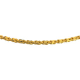 24k Pure Yellow Gold 12.6g Solid Diamond Cut Fancy Link Chain Necklace 16"