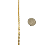 24k Pure Yellow Gold 12.6g Solid Diamond Cut Fancy Link Chain Necklace 16"