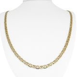 14k Yellow Gold 15.7g Solid Flat 4.5mm Mariner Link Chain Necklace Italy 25"