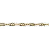 14k Yellow Gold 15.7g Solid Flat 4.5mm Mariner Link Chain Necklace Italy 25"