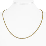 14k Yellow Gold 7.6g Polished Squared 2mm Box Link Chain Necklace 20"