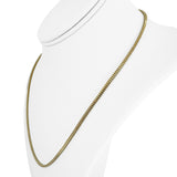 14k Yellow Gold 7.6g Polished Squared 2mm Box Link Chain Necklace 20"