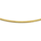 14k Yellow Gold 7.6g Polished Squared 2mm Box Link Chain Necklace 20"
