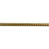14k Yellow Gold 7.6g Polished Squared 2mm Box Link Chain Necklace 20"