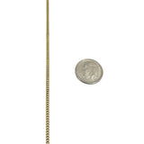 14k Yellow Gold 7.6g Polished Squared 2mm Box Link Chain Necklace 20"
