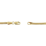 14k Yellow Gold 7.6g Polished Squared 2mm Box Link Chain Necklace 20"