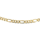 14k Yellow Gold 10.2g Solid 4mm Figaro Link Chain Necklace Italy 17"