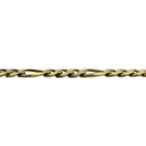 14k Yellow Gold 10.2g Solid 4mm Figaro Link Chain Necklace Italy 17"