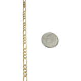 14k Yellow Gold 10.2g Solid 4mm Figaro Link Chain Necklace Italy 17"