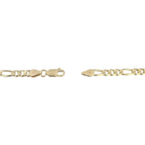 14k Yellow Gold 10.2g Solid 4mm Figaro Link Chain Necklace Italy 17"