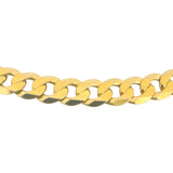 10k Yellow Gold 35.9g Solid Heavy 7.5mm Curb Link Chain Necklace Italy 22"