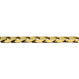 10k Yellow Gold 35.9g Solid Heavy 7.5mm Curb Link Chain Necklace Italy 22"