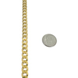 10k Yellow Gold 35.9g Solid Heavy 7.5mm Curb Link Chain Necklace Italy 22"