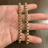 10k Yellow Gold 24.4g Diamond Cut 7mm Four Circle Link Necklace 24"