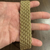 14k Yellow Gold 35g Heavy Vintage Soft Braided Mesh Link Bracelet Italy 7.25"