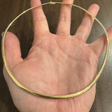 14k Yellow Gold 28.9g Solid Heavy 4mm Omega Link Necklace Italy 18"