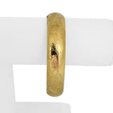 14k Yellow Gold 21.2g Vintage Wide 13mm Etched Bangle Bracelet 7.75"