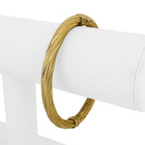 14k Yellow Gold 11.2g Vintage UnoAErre Twisted Bangle Bracelet Italy 6.75"