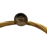 14k Yellow Gold 11.2g Vintage UnoAErre Twisted Bangle Bracelet Italy 6.75"