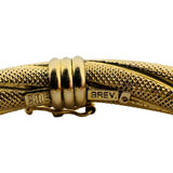 14k Yellow Gold 11.2g Vintage UnoAErre Twisted Bangle Bracelet Italy 6.75"