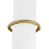 14k Yellow Gold 11.2g Vintage UnoAErre Twisted Bangle Bracelet Italy 6.75"