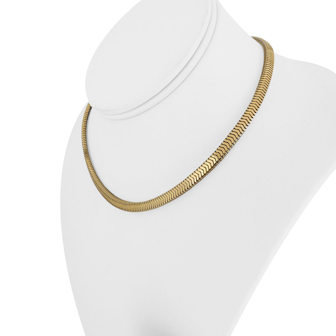 Forstner 14k Yellow Gold 37.3g Heavy Vintage Squared Snake Necklace 15"