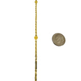 24k Pure Yellow Gold 15.3g Solid Heart and Cable Link Necklace 18"