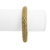 18k Yellow Gold 40g Solid Heavy 8mm Ladies Fancy Mesh Bracelet 7.5"