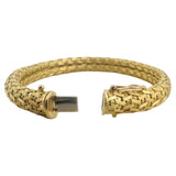 18k Yellow Gold 40g Solid Heavy 8mm Ladies Fancy Mesh Bracelet 7.5"