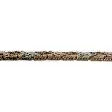 14k Tri Tone Gold 18.4g Diamond Cut Beaded Fancy Link Bracelet Mexico 7.25"