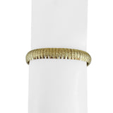 14k Yellow Gold 16g Solid Textured Diamond Cut Omega Link Bracelet Italy 7"