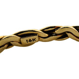 Pair of 14k Yellow Gold 30.5g Solid Braided 5mm Round Bangle Bracelets 7.75"