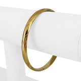 14k Yellow Gold 7.2g Ladies Patterned 6mm Fancy Bangle Bracelet 7"