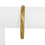 14k Yellow Gold 7.2g Ladies Patterned 6mm Fancy Bangle Bracelet 7"