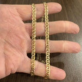 14k Yellow Gold 23.4g Solid 5mm Mariner Link Chain Necklace Italy 21"