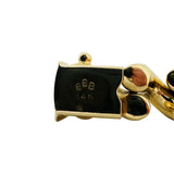 14k Yellow Gold 18.6g Ladies Beveled 9.5mm San Marco Link Bracelet 7"