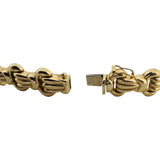 14k Yellow Gold 18.4g Ladies Vintage 13mm Fancy Link Bracelet Italy 7"