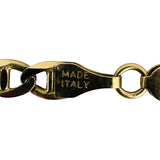 14k Yellow Gold 15.5g Solid 4.5mm Mariner Link Chain Necklace Italy 19"