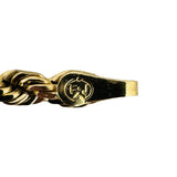 14k Yellow Gold 15.4g Solid Thin Vintage 2.5mm Rope Chain Necklace Italy 20"