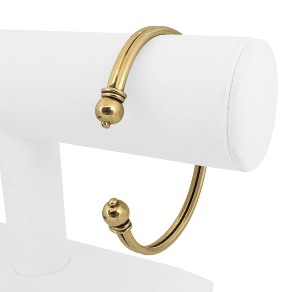 Eden 14k Yellow Gold 28.9g Solid Heave Cuff Bangle Bracelet 8
