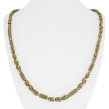 14k Yellow Gold 59.2g Heavy Vintage Long Byzantine Style Link Necklace 28"