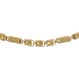 14k Yellow Gold 59.2g Heavy Vintage Long Byzantine Style Link Necklace 28"