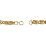 14k Yellow Gold 59.2g Heavy Vintage Long Byzantine Style Link Necklace 28"