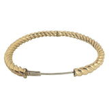 14k Yellow Gold 17.2g Solid Spiral Twisted Bangle Bracelet Italy 7.5"